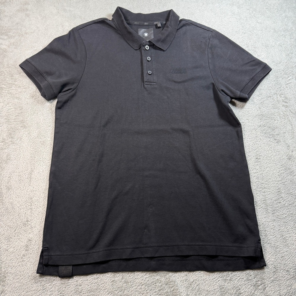 BMW M Series Polo Shirt Mens Size Medium Black Short Sleeve Logo